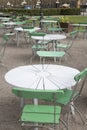 Cafe Table and Chairs; KingÃ¢â¬â¢s Garden - Kungstradgarden Stockholm Royalty Free Stock Photo